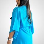 Saída de Praia modelo Kimono Azul com faixa para amarração na cintura Tecido: Viscose Composição: 100% Viscose Coleção: Verão 2024 Disponível nos tamanhos: P M G